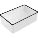 Умывальник MEXEN NADIA 36 WHITE BLACK EDGE накладной