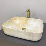 Умывальник VBI PALERMO MARBLE YELLOW накладной