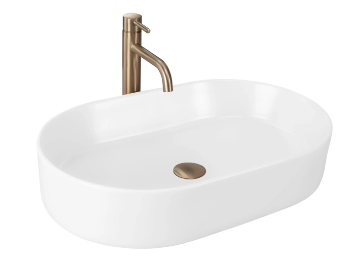 Умивальник REA NADIA 60 WHITE MATT накладний