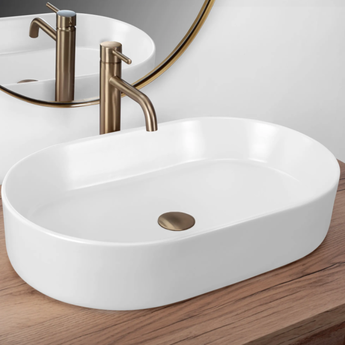 Умивальник REA NADIA 60 WHITE MATT накладний