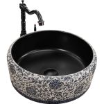 Умивальник REA FLORISA BLACK MATT накладний