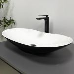 Умывальник VBI TURIN BLACK WHITE накладной