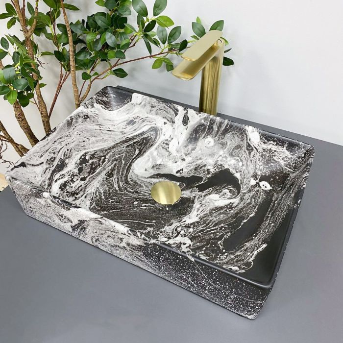 Умывальник VBI LATINA DARK MARMO MATT накладной