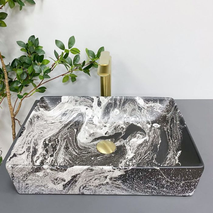 Умывальник VBI LATINA DARK MARMO MATT накладной