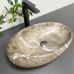 Умивальник VBI VICENZA BROWN STONE MATT накладний