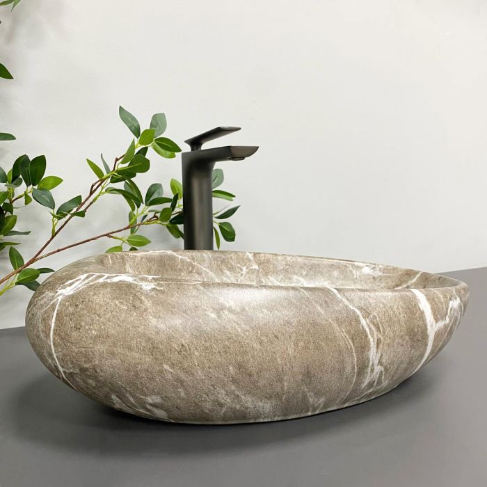 Умивальник VBI VICENZA BROWN STONE MATT накладний