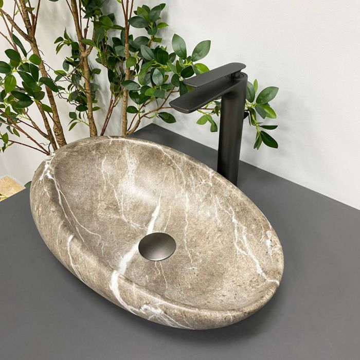 Умивальник VBI VICENZA BROWN STONE MATT накладний