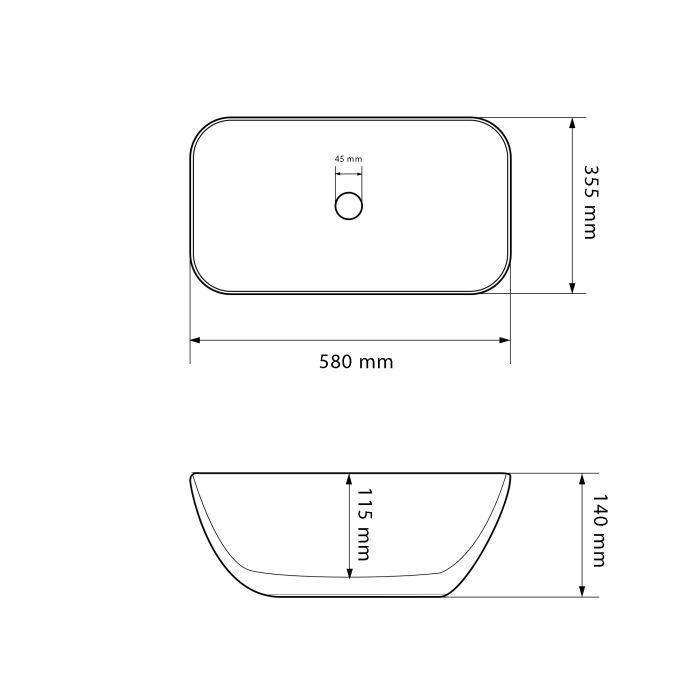 Умивальник VBI AVEZZANO GREEN MATT накладний
