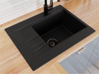 Кухонна мийка Miraggio BODRUM 650 чорна