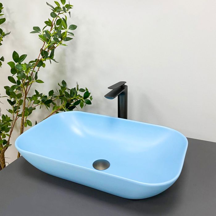 Умывальник VBI AVEZZANO BLUE MATT накладной