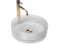 Умывальник REA CRISTAL TRANSPARENT накладной