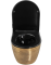 Підвісний унітаз REA CARLO FLAT BRUSHED GOLD BLACK золотий