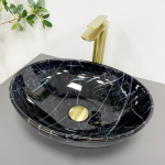 Умивальник VBI PARMA BLACK STONE GLOSSY накладний