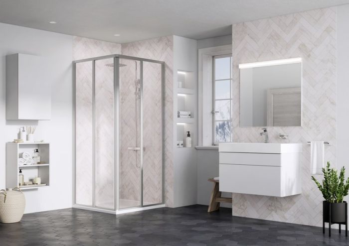 Душевая кабина (половина) Supernova SRV2-100 S 1950 Grape Chrome RAVAK