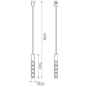 Світильники для модульної системи Cable Module C Black 3000K