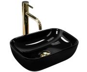 Умывальник REA BELINDA MINI BLACK накладной черный