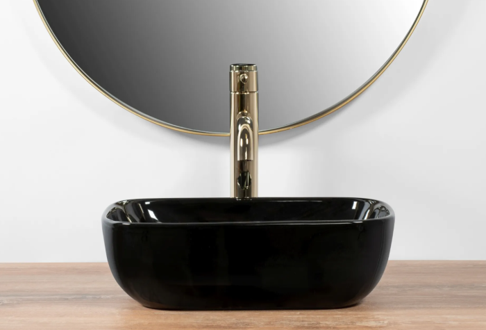 Умивальник REA BELINDA MINI BLACK накладний чорний