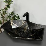 Умывальник VBI VENEZIA MARBLE BLACK MATT накладной