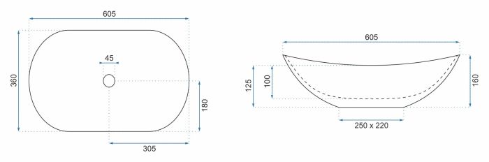Умывальник REA ROYAL WHITE GOLD накладной белый/золотой