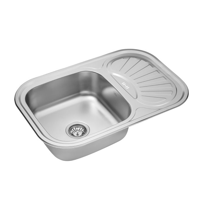 Кухонна мийка Kroner KRP Satin - 7549 (0.8 мм)