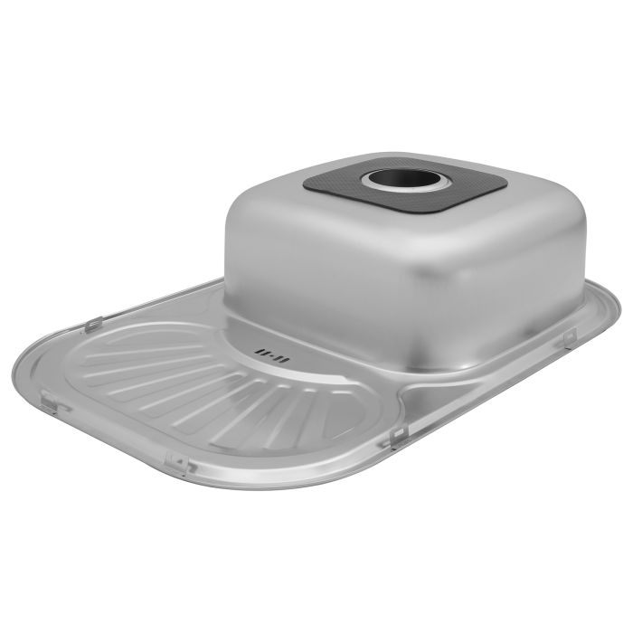 Кухонна мийка Kroner KRP Satin - 7549 (0.8 мм)