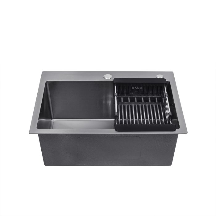 Кухонна мийка Kroner KRP Schwarze - 5843HM PVD (3.0/1.0 мм)