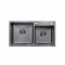 Кухонна мийка Kroner KRP Schwarze - 7843ZHM PVD (3.0/1.0 мм)