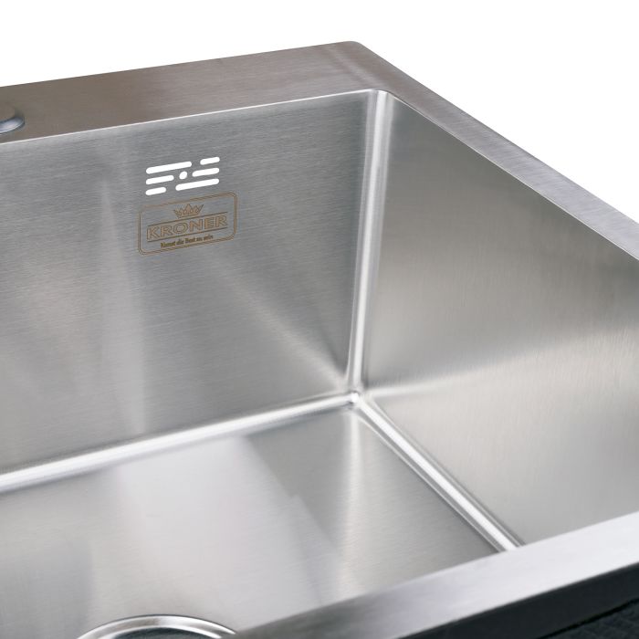 Кухонна мийка Kroner KRP Gebürstet - 5050HM (3.0/1.0 мм)