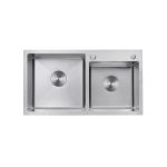 Кухонна мийка Kroner KRP Gebürstet - 7843ZHM (3.0/1.0 мм)