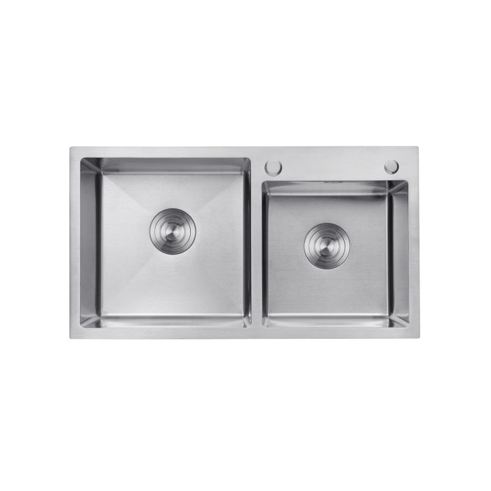 Кухонна мийка Kroner KRP Gebürstet - 7843ZHM (3.0/1.0 мм)