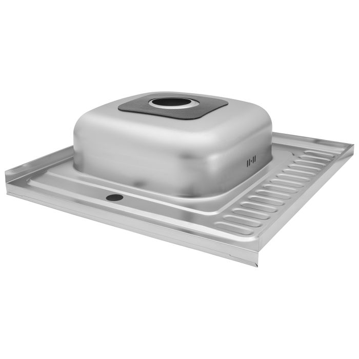 Кухонна мийка накладна Kroner KRP Dekor - 6060L (0.6 мм)