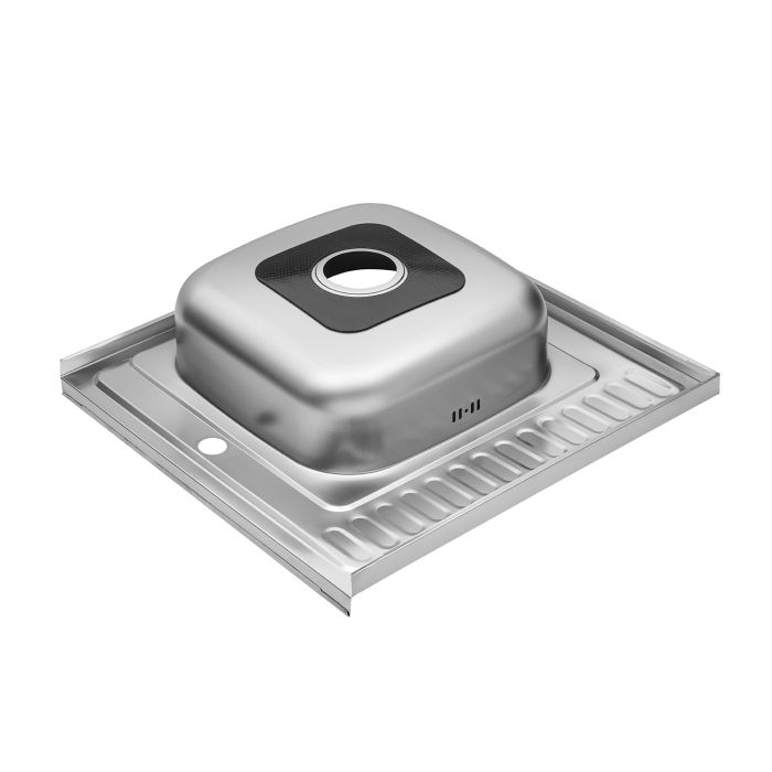 Кухонна мийка накладна Kroner KRP Dekor - 6060L (0.6 мм)