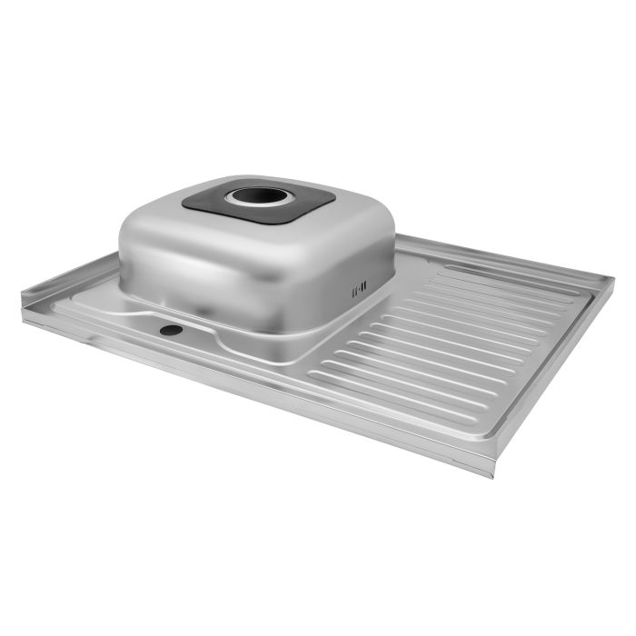 Кухонна мийка накладна Kroner KRP Dekor - 6080L (0.6 мм)