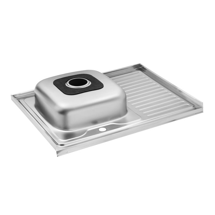 Кухонна мийка накладна Kroner KRP Dekor - 6080L (0.6 мм)