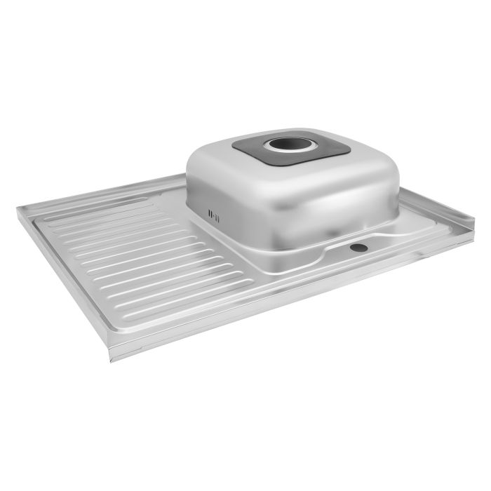 Кухонна мийка накладна Kroner KRP Dekor - 6080R (0.6 мм)