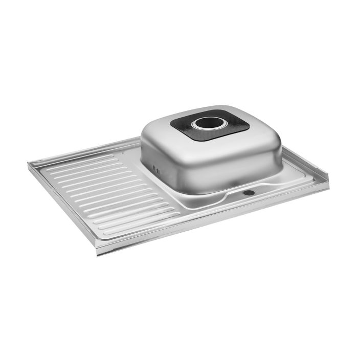 Кухонна мийка накладна Kroner KRP Dekor - 6080R (0.6 мм)