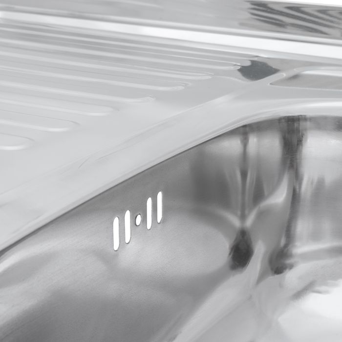 Кухонна мийка накладна Kroner KRP Polierte - 6080R (0.6 мм)