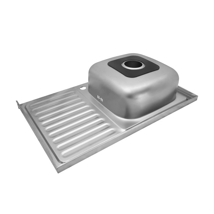 Кухонна мийка накладна Kroner KRP Satin - 5080L (0.8 мм)