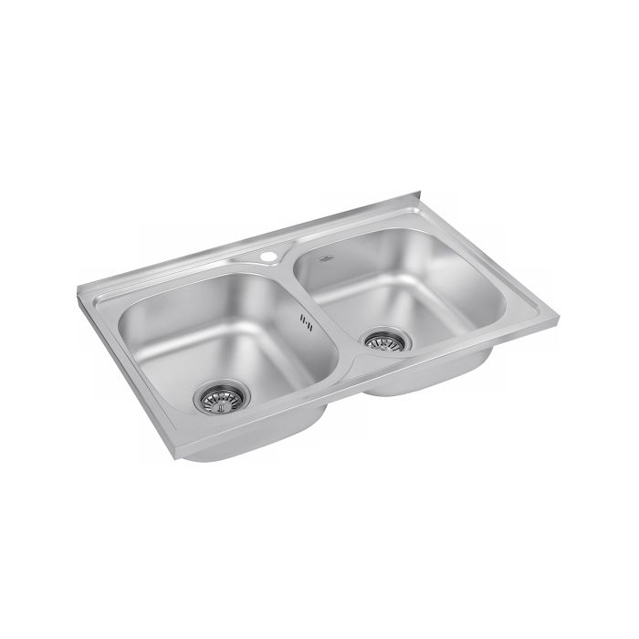 Кухонна мийка накладна Kroner KRP Satin - 5080Z (0.8 мм)