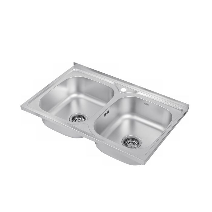 Кухонна мийка накладна Kroner KRP Satin - 5080Z (0.8 мм)