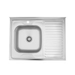 Кухонна мийка накладна Kroner KRP Satin - 6080L (0.6 мм)