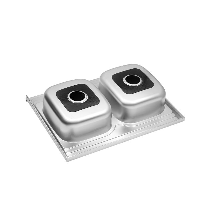 Кухонна мийка накладна Kroner KRP Satin - 6080Z (0.8 мм)