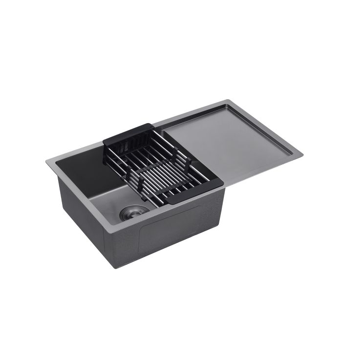 Кухонна мийка Kroner KRP Schwarze - 7844HM PVD (3,0/1,0 мм)