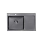 Кухонна мийка Kroner KRP Schwarze - 7849LHM PVD (3.0/1.0 мм)