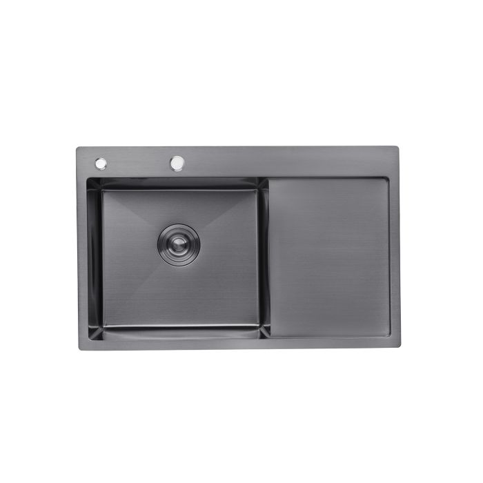 Кухонна мийка Kroner KRP Schwarze - 7849LHM PVD (3.0/1.0 мм)