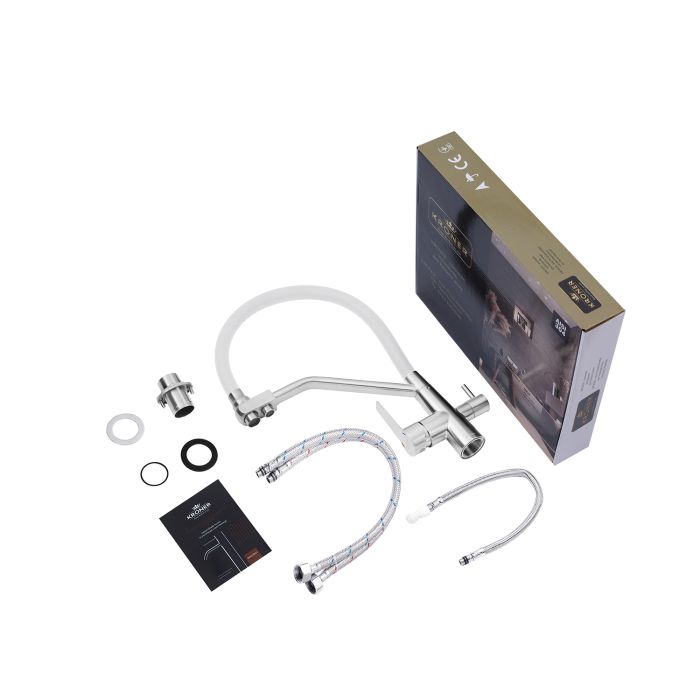 Смеситель для кухни с подключением к фильтру Kroner KRP Edelstahl Klassisch - ESG03817WHI