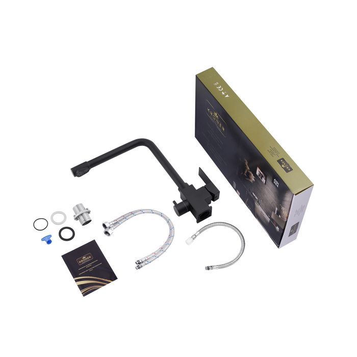 Смеситель для кухни с подключением к фильтру Kroner KRP Edelstahl Kubus - SCH03810