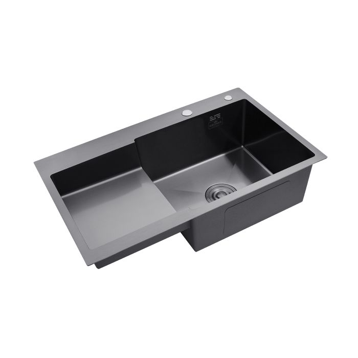 Кухонна мийка Kroner KRP Schwarze - 7848RHM PVD (3.0/1.0 мм)