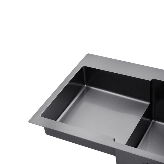 Кухонна мийка Kroner KRP Schwarze - 7848RHM PVD (3.0/1.0 мм)