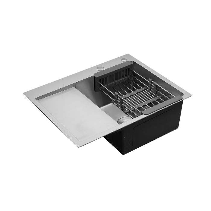 Кухонна мийка Kroner KRP Gebürstet - 6350RHM (3.0/1.0 мм)